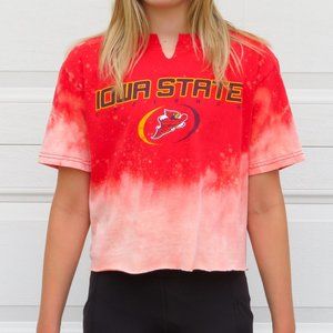 Iowa State Cyclones Bleach Ombre Crop Top sz S